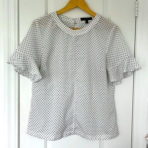 BR polka dot blouse